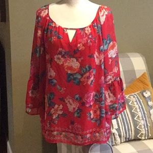 Apt9 flower blouse